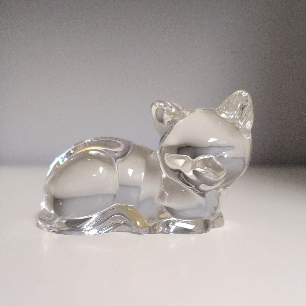 Princess House Pets Beautiful Crystal Cat Figure, 24% Lead Crystal